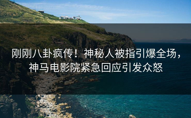 刚刚八卦疯传！神秘人被指引爆全场，神马电影院紧急回应引发众怒